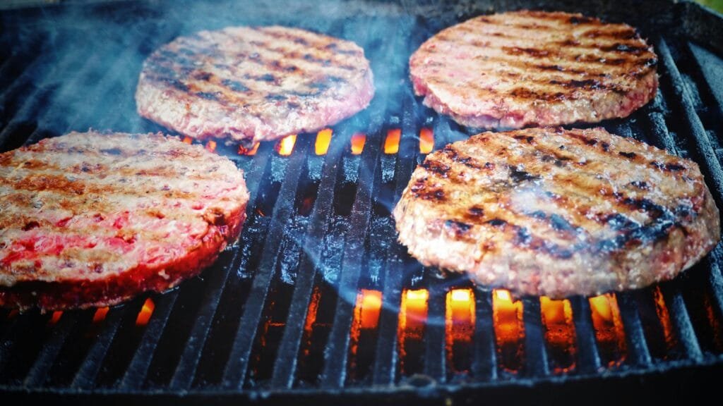 Image of a Burger on the grill